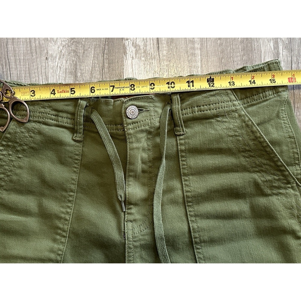 Judy Blue Womens Noel Drawstring Army Green Olive Green Pants Size 5/27 **FLAW** - Picture 13 of 16